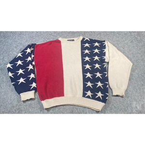 Vintage LIBERTY USA Women's Cable Knit Cotton Sweater USA Size Small